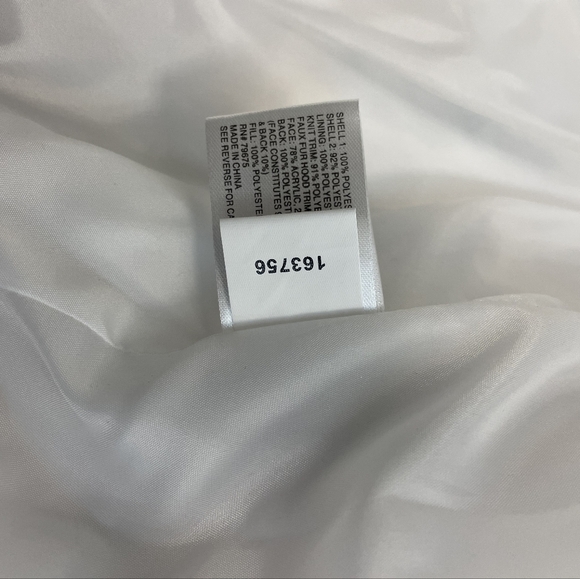 Stunning ❄️💅🏻✨ Michael Kors White Winter Coat MK Jacket Black Fur S M L XL - Picture 12 of 13